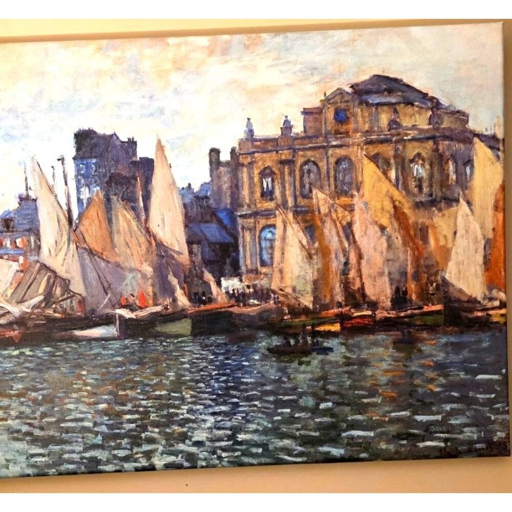 Claude Monet The Museum at Le Havre Print on Canvas 28x24"